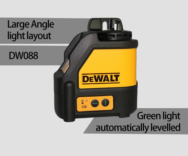 DEWALT DW088CG Laser Level With Case30m Self-Leveling Cross Line Green Cross Line Lase Horizontal Vertical Laser Level