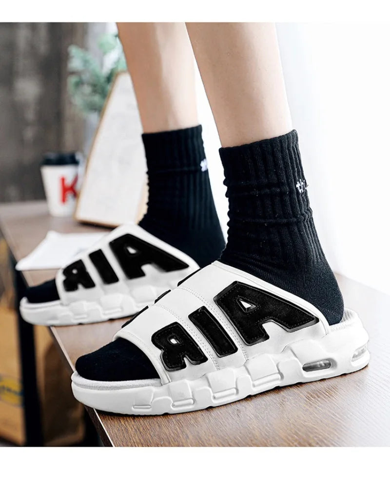 2024 New Men's Slippers Fashion Casual Sports Slippers Air Cushion Slippers Summer Open-Toe Beach Slipper Designer Mens Slides