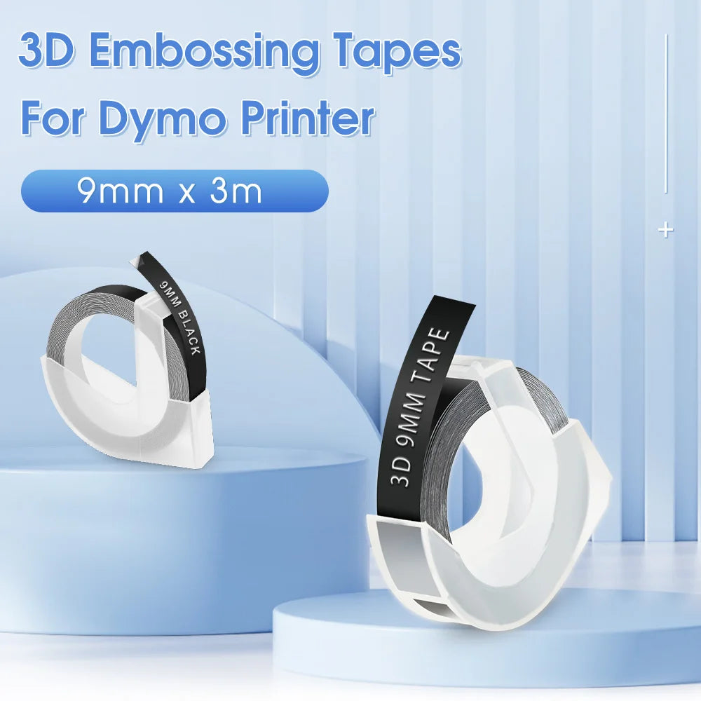 Dymo Embossing Label Maker Machine with Tape Omega S Embossed Labeler Portable Handheld Label Printer with 3D Embossing Tape