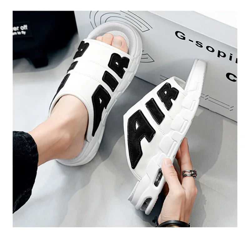 2024 New Men's Slippers Fashion Casual Sports Slippers Air Cushion Slippers Summer Open-Toe Beach Slipper Designer Mens Slides