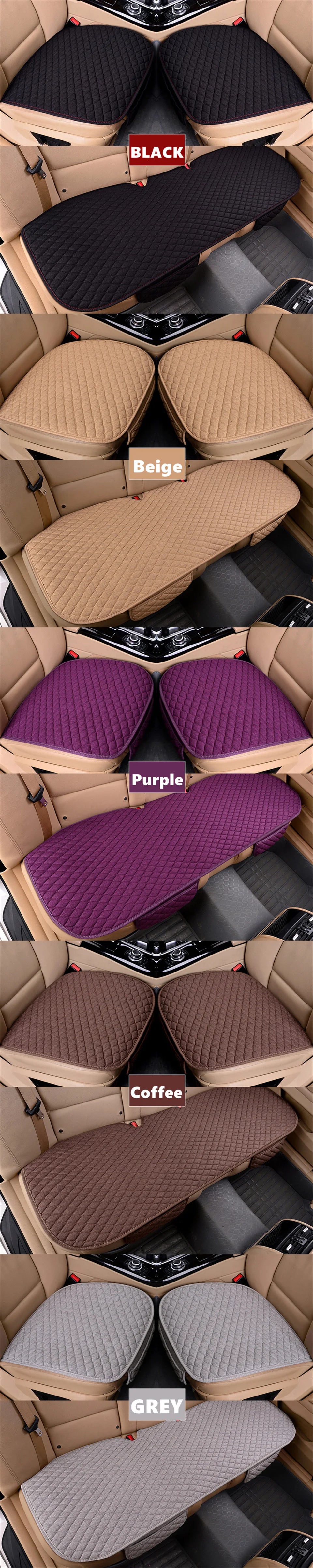 Fiber Flax Universal Car Seat Covers Protector Seats Mats Pad For Citroen C2 C5 X C6 C4 C3-XR C-Elysee C-Quatre C4 C5 AIRCROSS