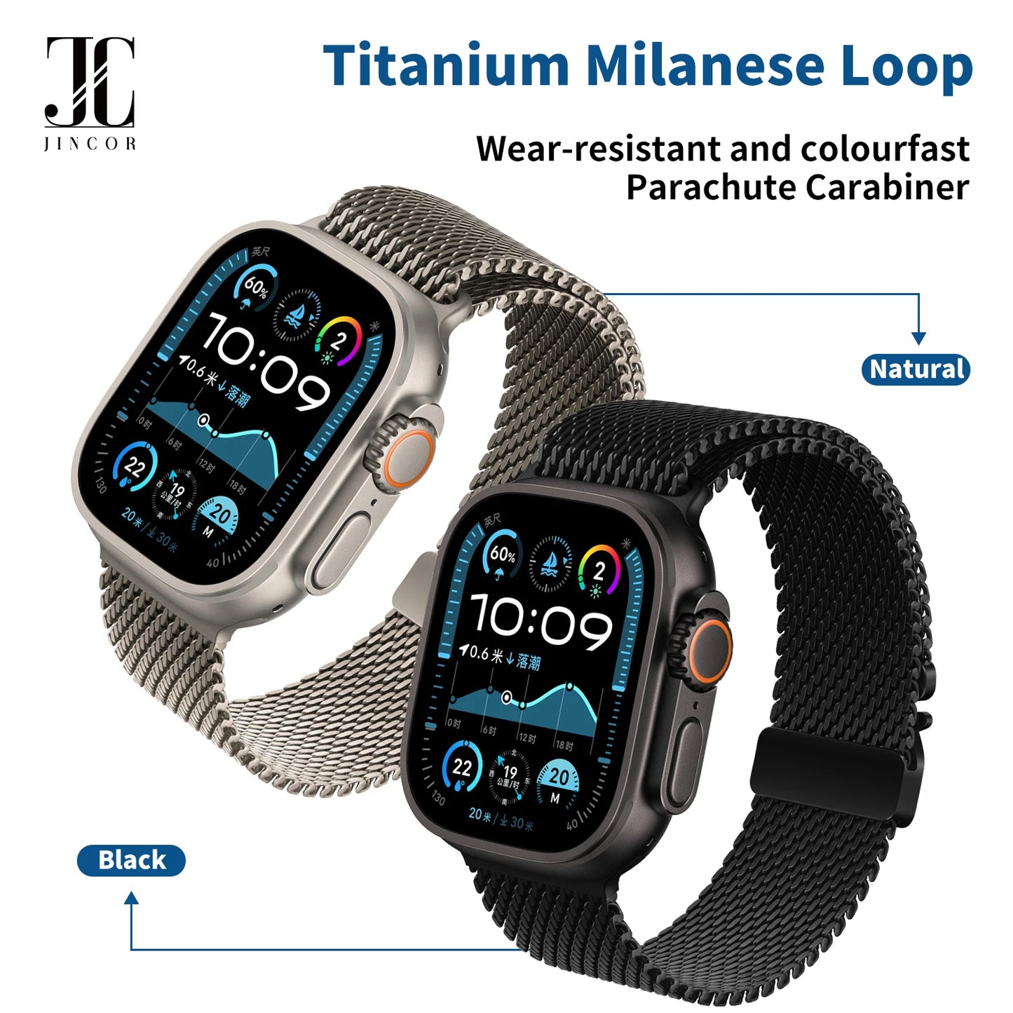 New Apple Watch Titanium Milanese Loop Strap For Apple Watch Ultra 2 Series 10 9 8 Bracelet High Quality Band 49MM 44MM 46 45MM