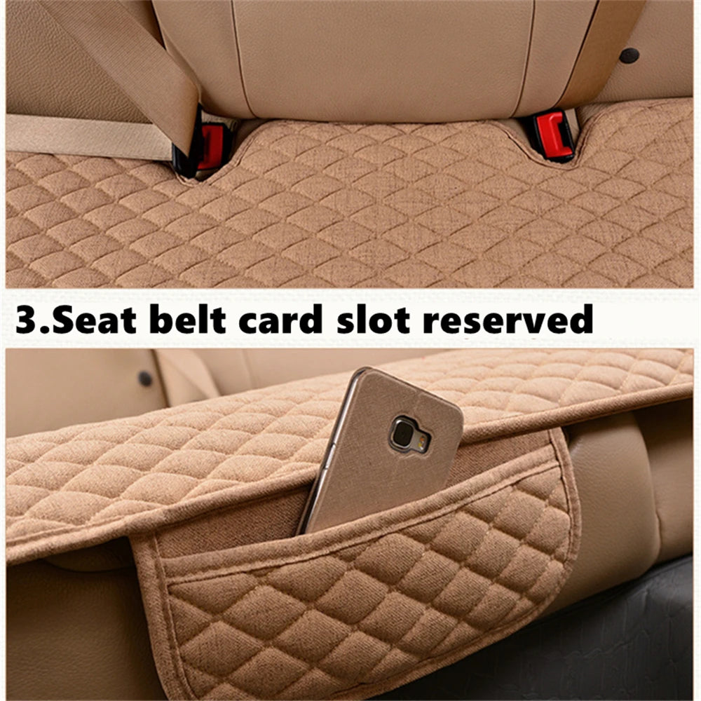 Fiber Flax Universal Car Seat Covers Protector Seats Mats Pad For Citroen C2 C5 X C6 C4 C3-XR C-Elysee C-Quatre C4 C5 AIRCROSS