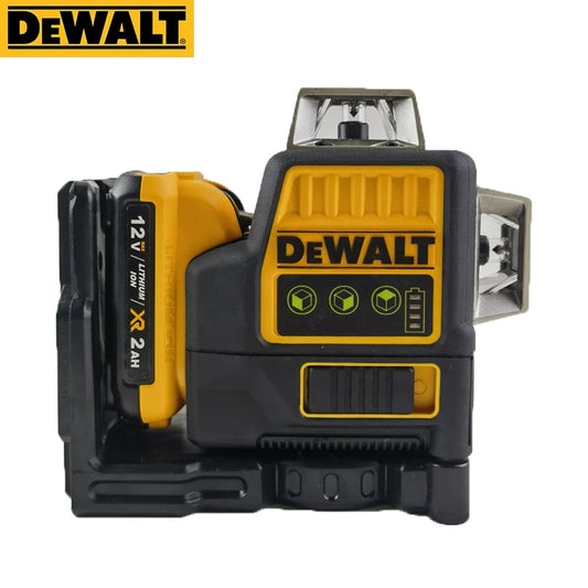 DEWALT DW089LG 1:1 Laser Level Self Levelling 12 Line 3 x 360 Green Beam Laser 12V Li-Ion Battery Lasers Outdoor