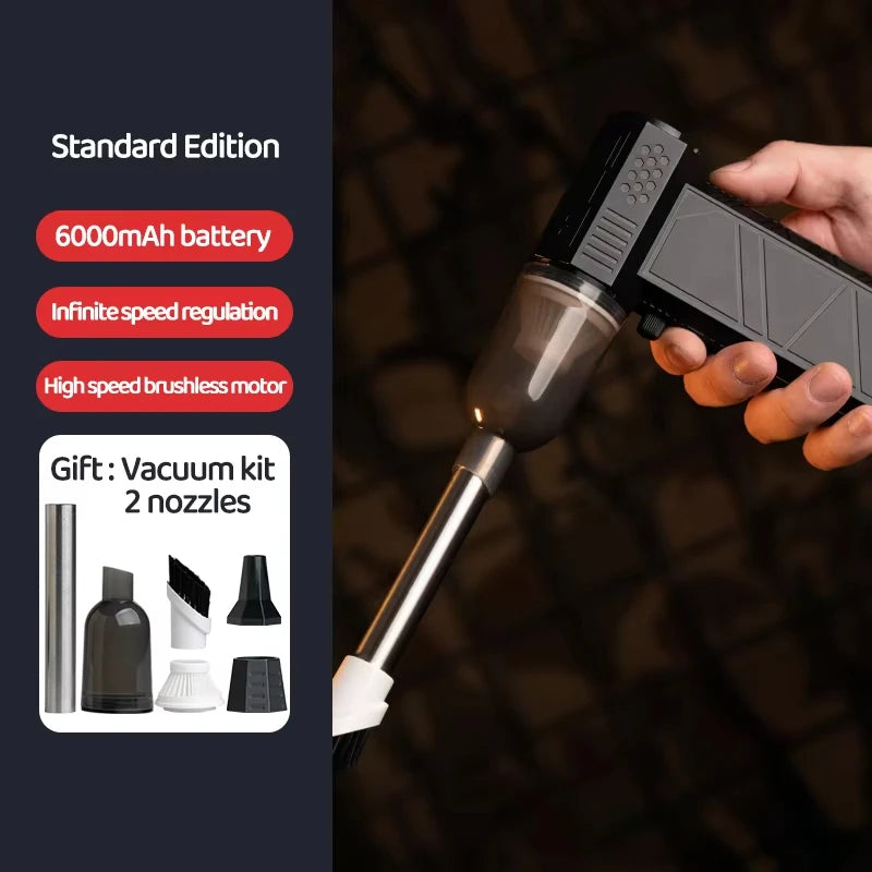 Violent Fan 300000RPM Powerful Air Blower Vacuum Dust Cleaner Type-C Charging Strong Winds 53m/s Brushless Turbo Jet Blower ﻿