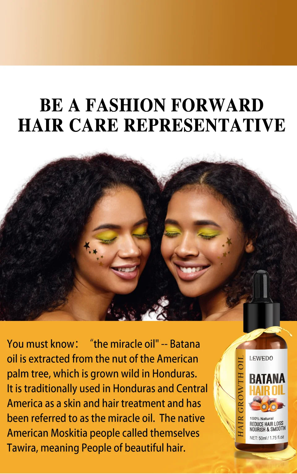 Batana Oil Africa Women Traction Alopecia Treatment Batana Hair Spray 100% Natural Hair Regrowth Hair Loss Crazy Fast Growth Oil