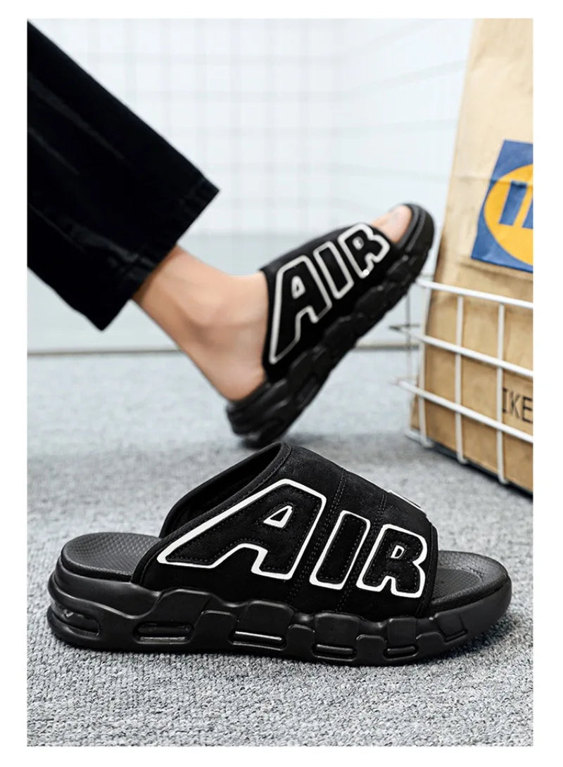 2024 New Men's Slippers Fashion Casual Sports Slippers Air Cushion Slippers Summer Open-Toe Beach Slipper Designer Mens Slides