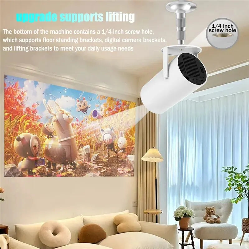 DITONG HY300 Plus HD Projector Portatil 4K 1280x720P Android Wifi LED Video Home Theater Cinema Phone Mini Games Proyector Movie