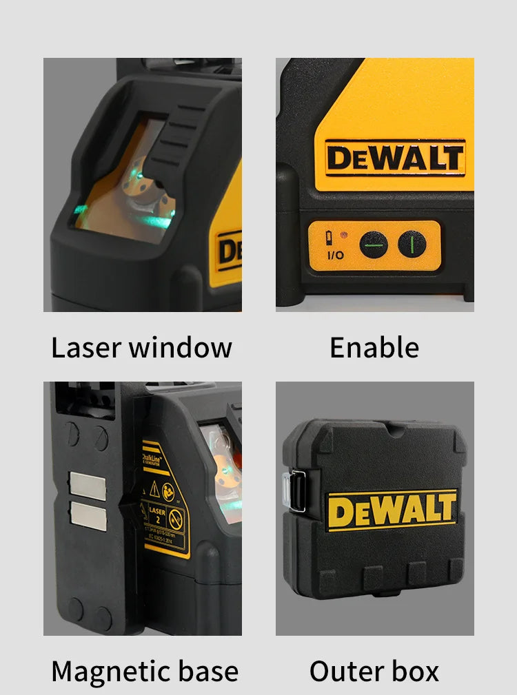 DEWALT DW088CG Laser Level With Case30m Self-Leveling Cross Line Green Cross Line Lase Horizontal Vertical Laser Level